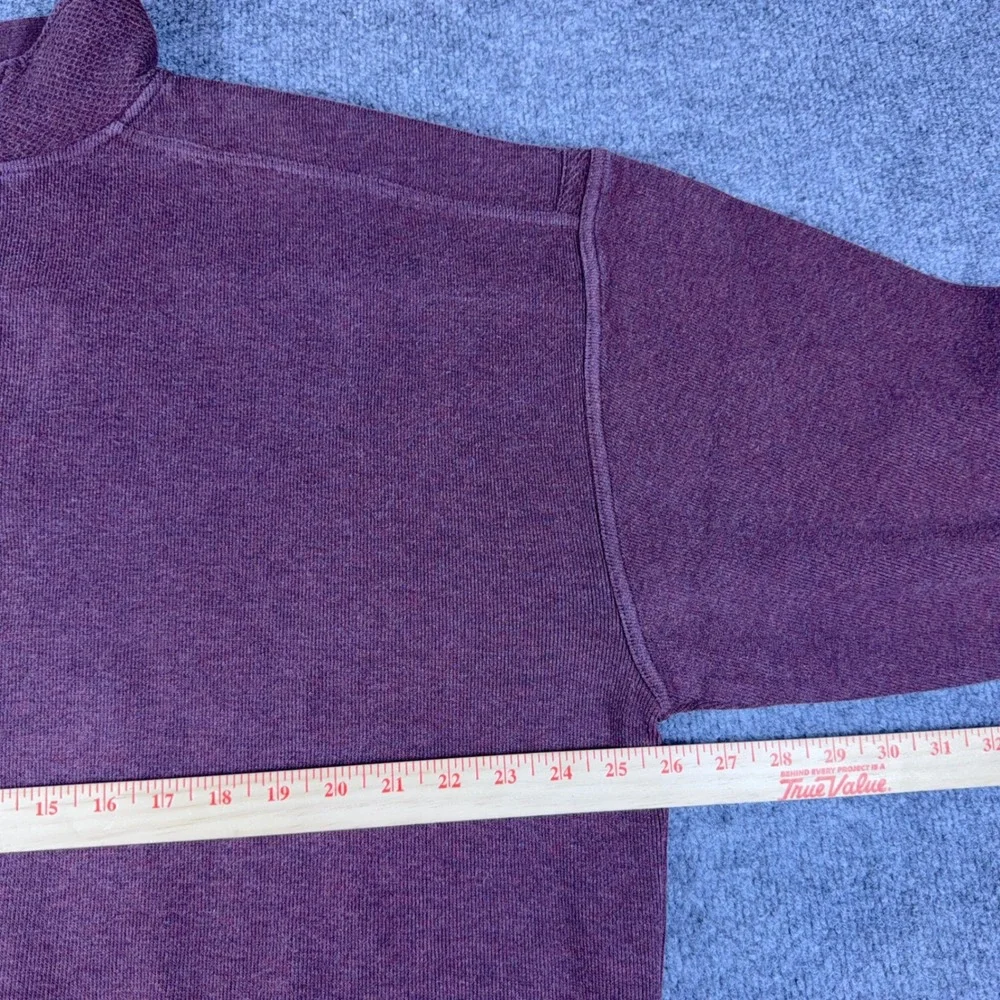 Tommy Bahama Mens XL Quarter Zip Pullover Sweatshirt Burgundy Cotton Knit
